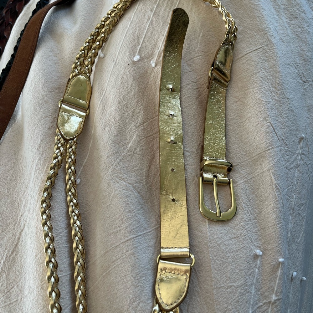 Gold Braided Women's Belt